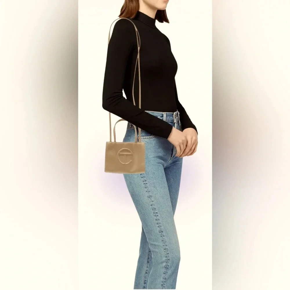 Telfar Small Gold Shopping  bag